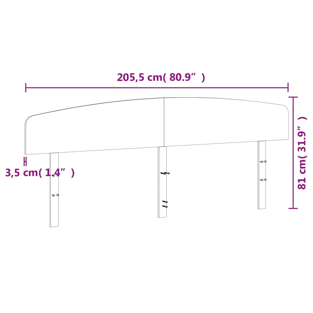 vidaXL Wezgłowie do łóżka, białe, 200 cm, lite drewno sosnowe