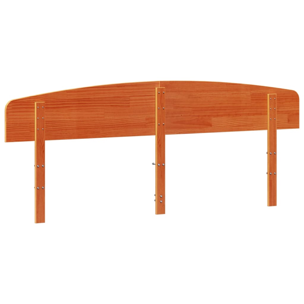vidaXL Wezgłowie do łóżka, woskowy brąz, 200 cm, lite drewno sosnowe