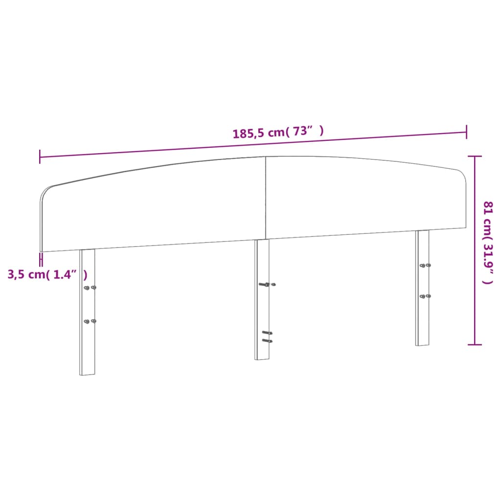 vidaXL Wezgłowie do łóżka, woskowy brąz, 180 cm, lite drewno sosnowe