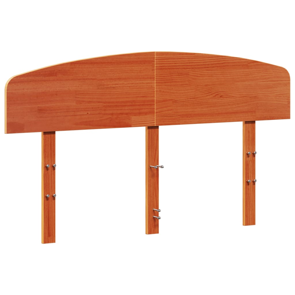 vidaXL Wezgłowie do łóżka, woskowy brąz, 160 cm, lite drewno sosnowe