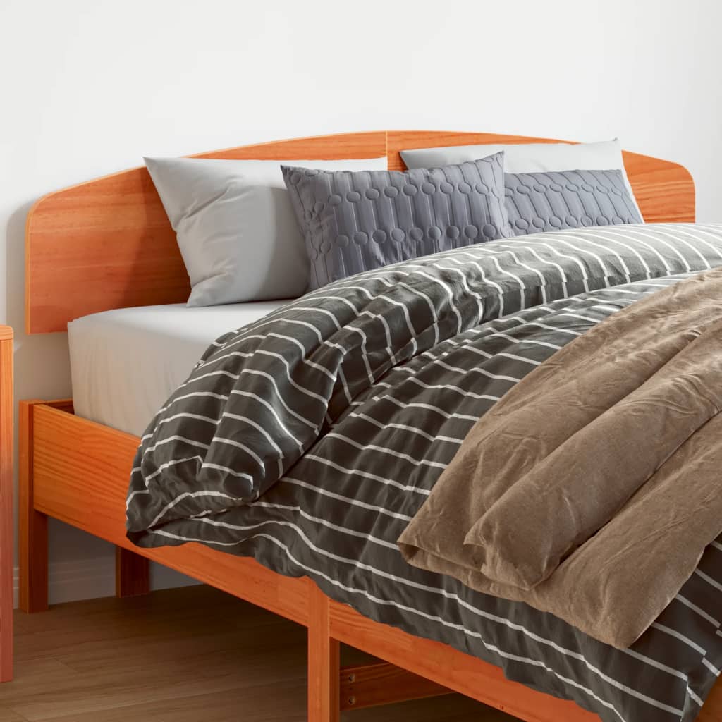 vidaXL Wezgłowie do łóżka, woskowy brąz, 160 cm, lite drewno sosnowe