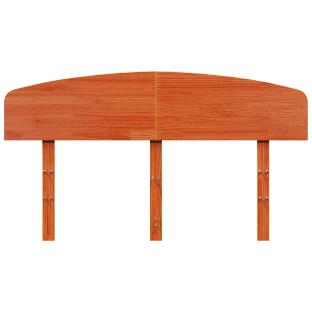 vidaXL Wezgłowie do łóżka, woskowy brąz, 160 cm, lite drewno sosnowe