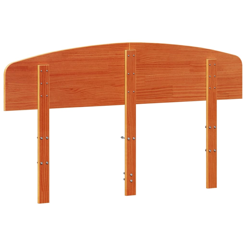 vidaXL Wezgłowie do łóżka, woskowy brąz, 160 cm, lite drewno sosnowe