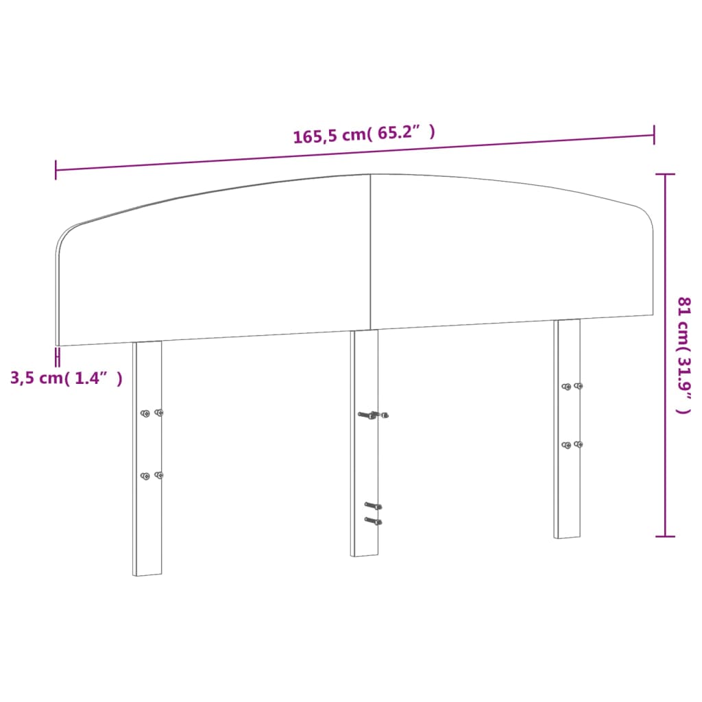 vidaXL Wezgłowie do łóżka, woskowy brąz, 160 cm, lite drewno sosnowe