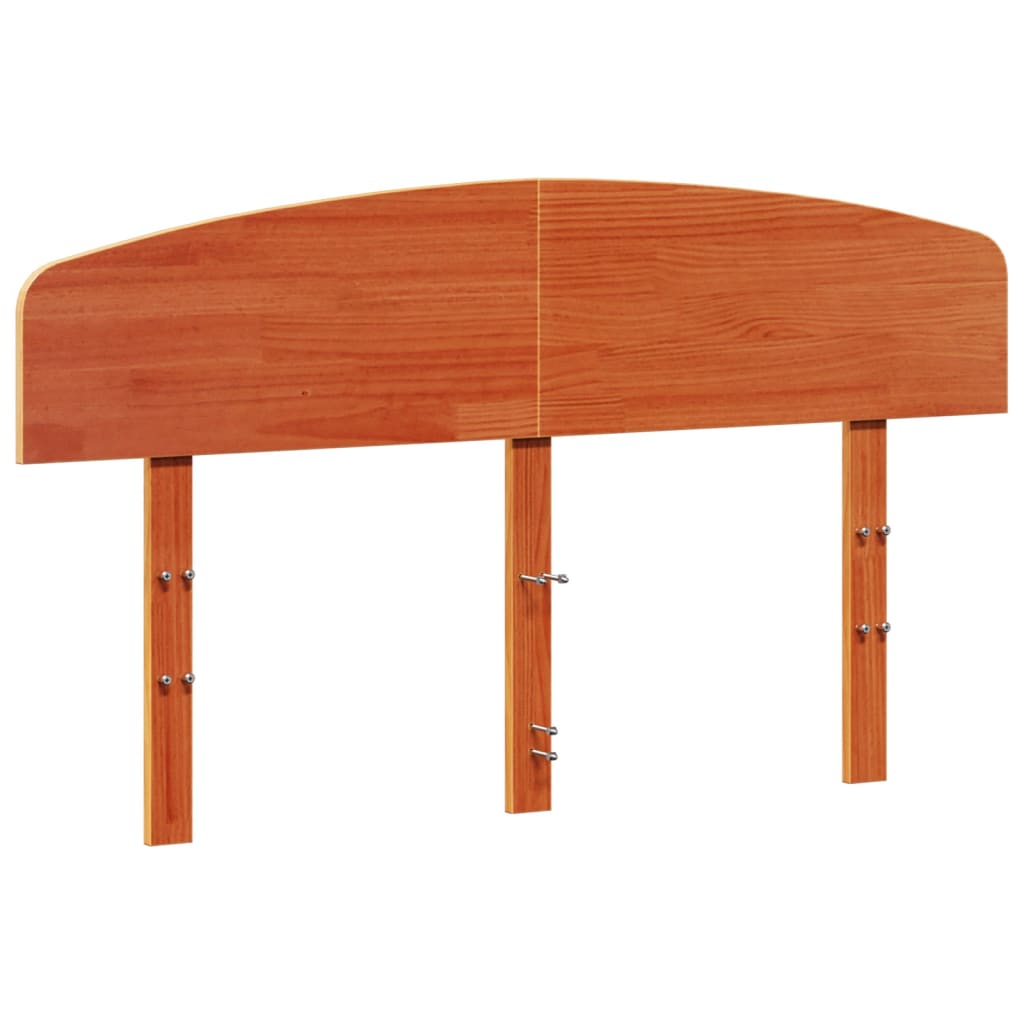vidaXL Wezgłowie do łóżka, woskowy brąz, 150 cm, lite drewno sosnowe