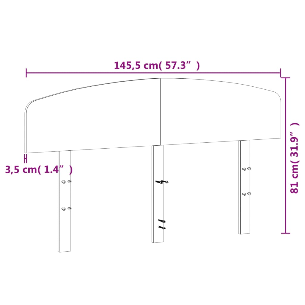 vidaXL Wezgłowie do łóżka, woskowy brąz, 140 cm, lite drewno sosnowe