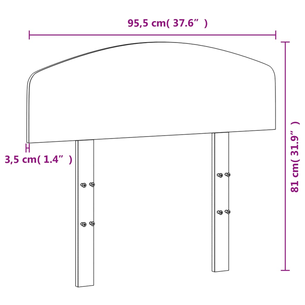vidaXL Wezgłowie do łóżka, 90 cm, lite drewno sosnowe