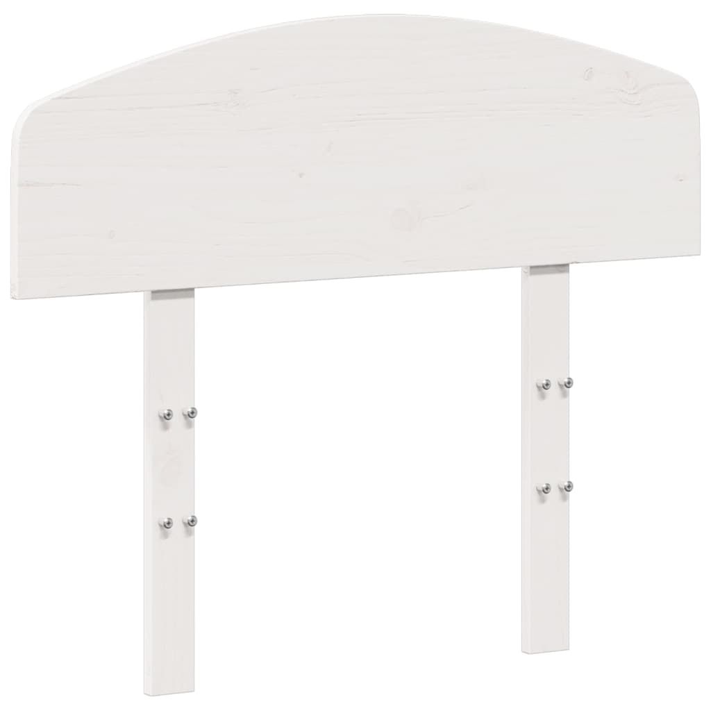 vidaXL Wezgłowie łóżka, białe, 75 cm, lite drewno sosnowe