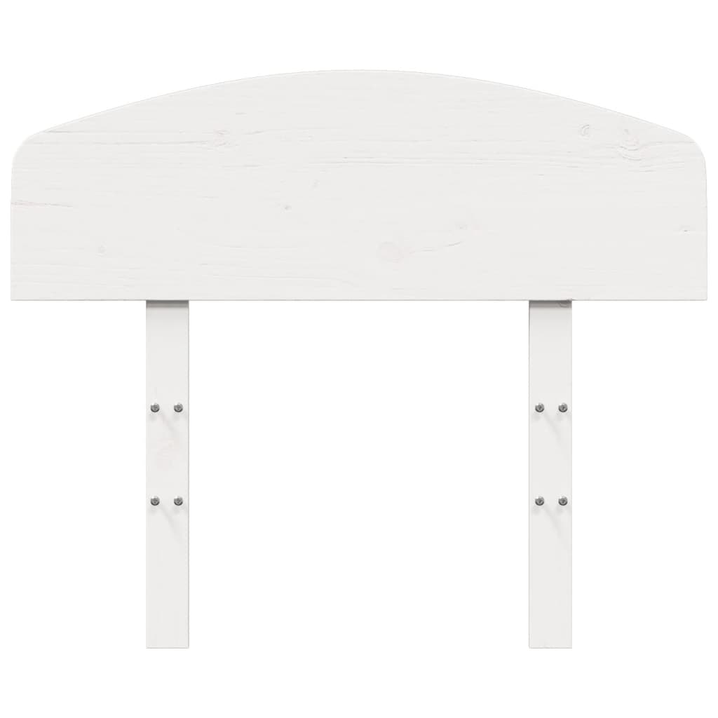 vidaXL Wezgłowie łóżka, białe, 75 cm, lite drewno sosnowe