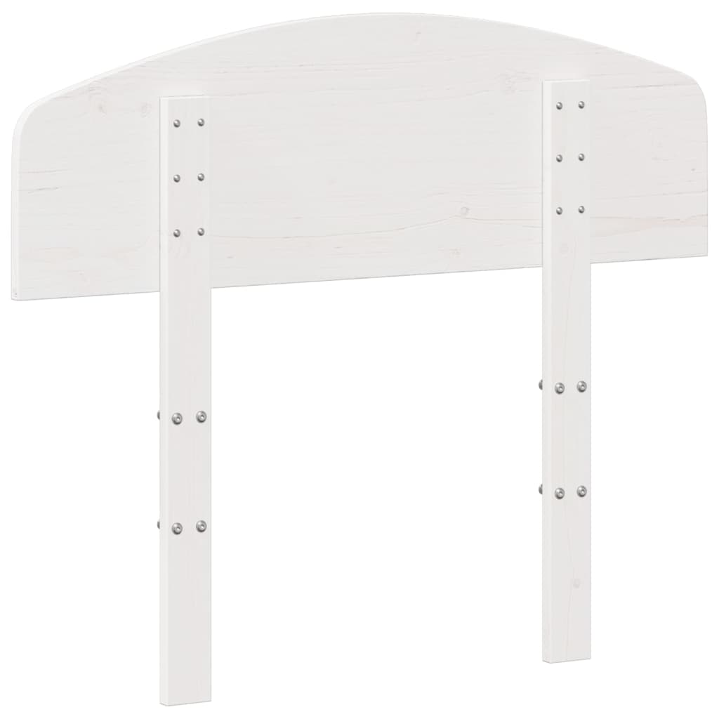 vidaXL Wezgłowie łóżka, białe, 75 cm, lite drewno sosnowe