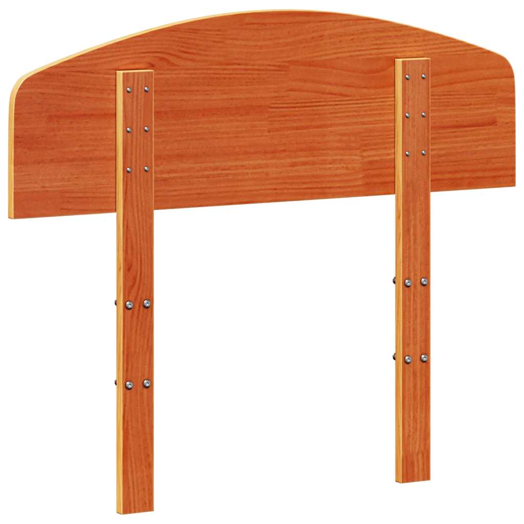 vidaXL Wezgłowie łóżka, woskowy brąz, 75 cm, lite drewno sosnowe