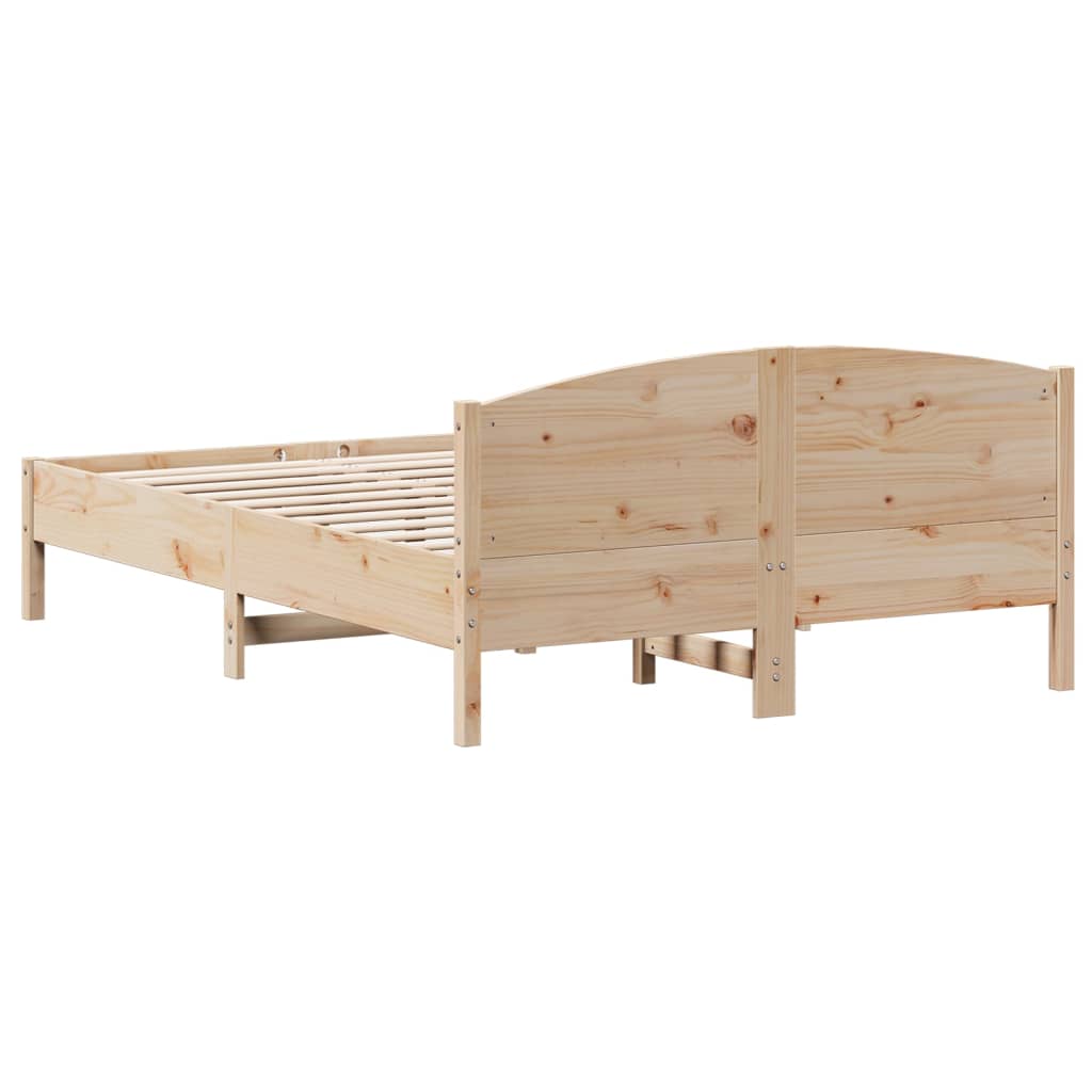 vidaXL Rama łóżka bez materaca, 140x200 cm, lite drewno sosnowe