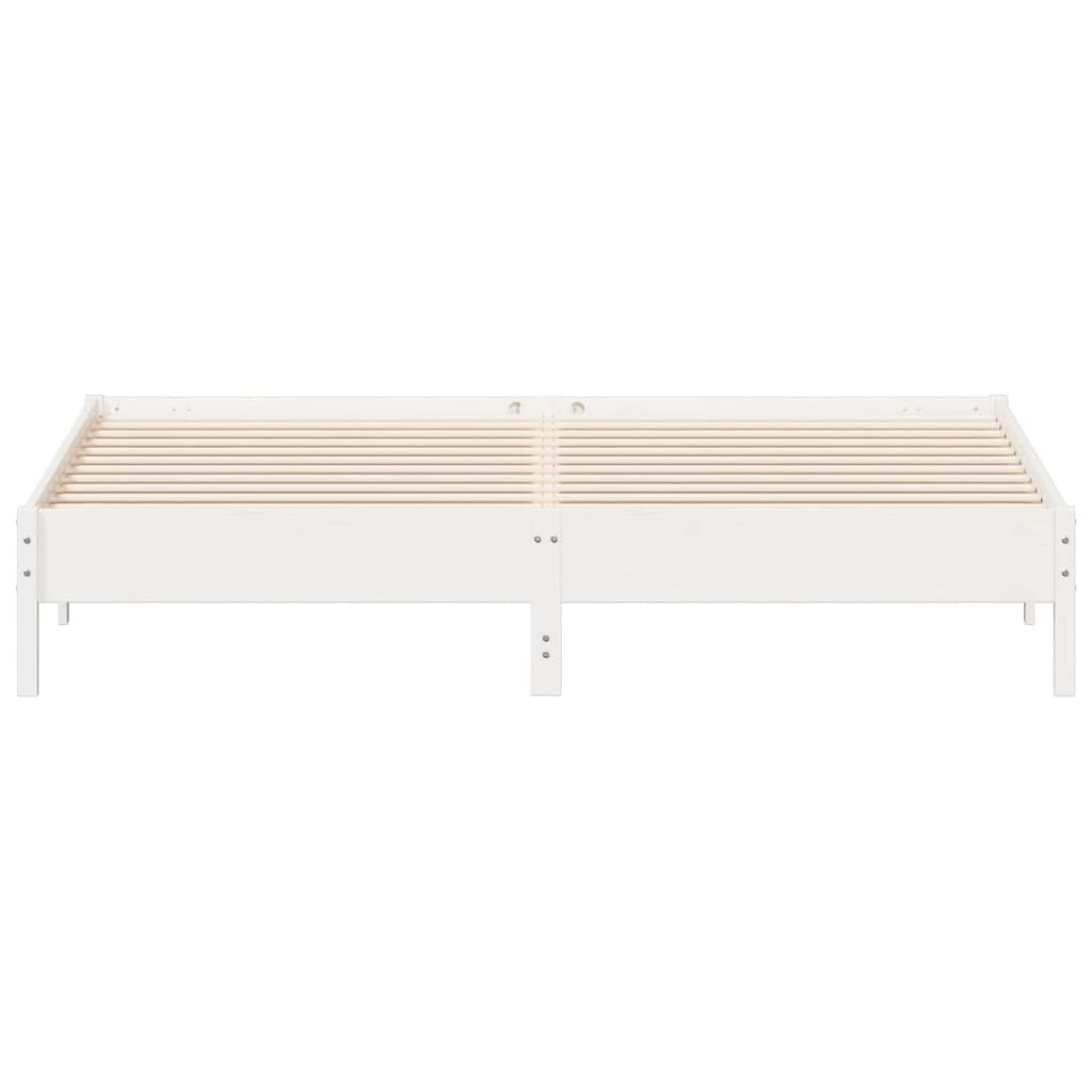 vidaXL Rama łóżka bez materaca, biała, 180x200 cm, lite drewno sosnowe