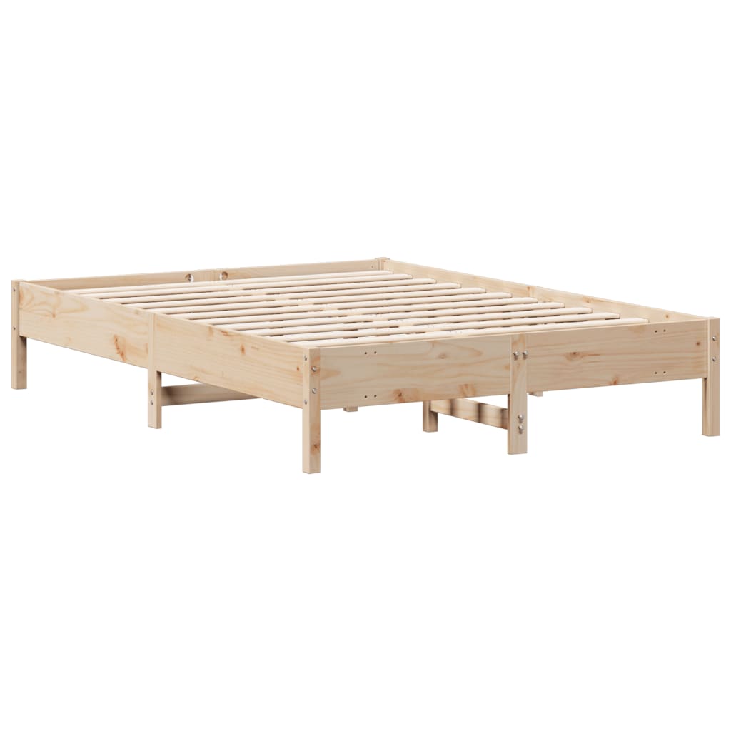 vidaXL Rama łóżka bez materaca, 150x200 cm, lite drewno sosnowe