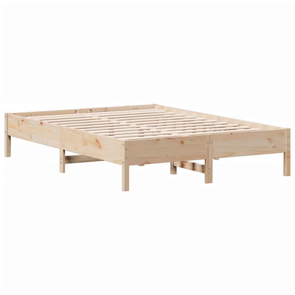 vidaXL Rama łóżka bez materaca, 140x200 cm, lite drewno sosnowe