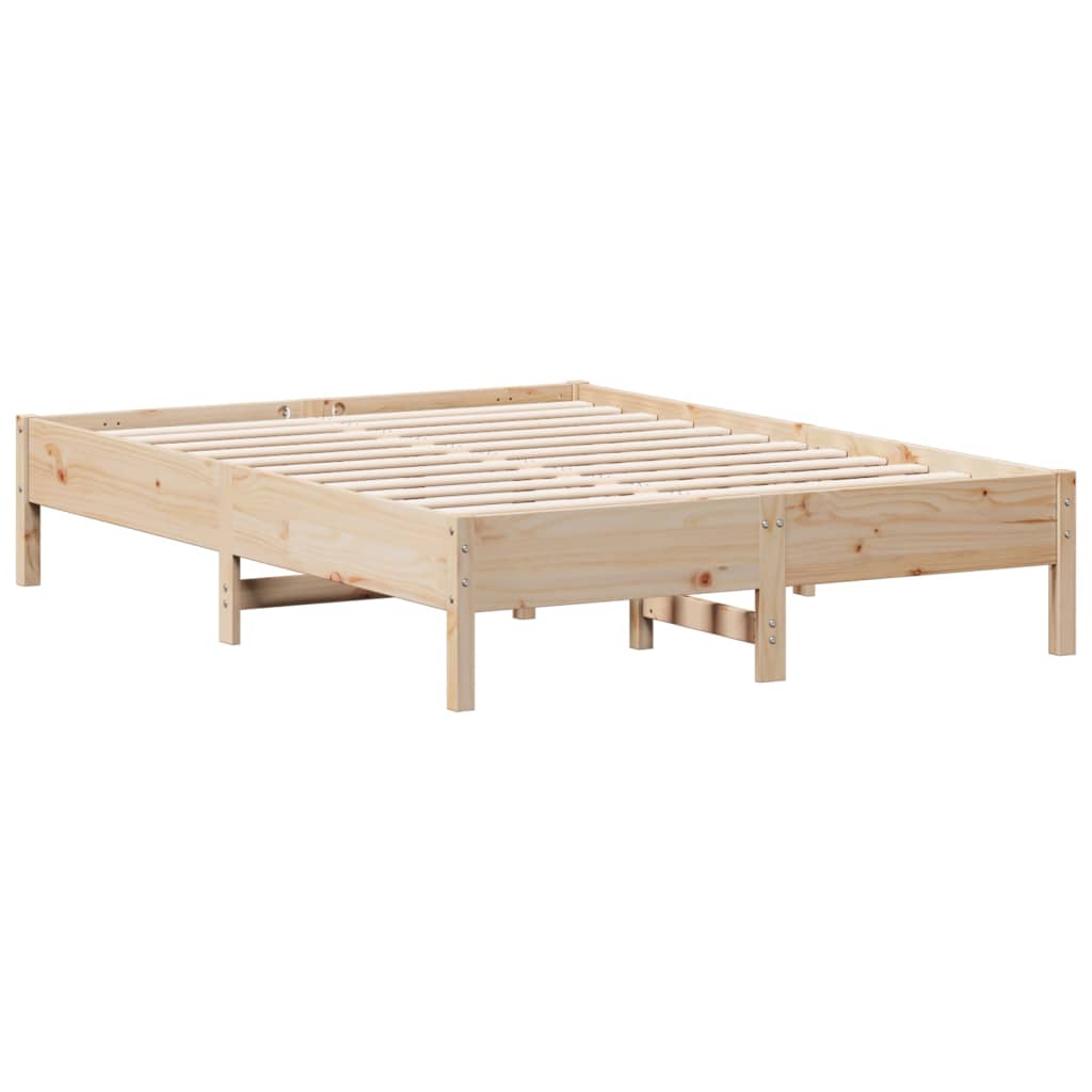 vidaXL Rama łóżka bez materaca, 120x190 cm, lite drewno sosnowe