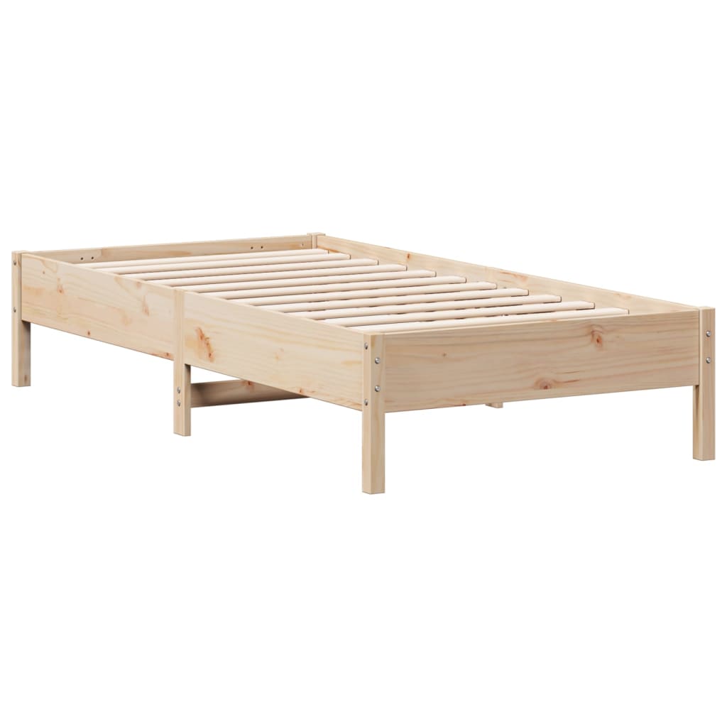 vidaXL Rama łóżka bez materaca, 75x190 cm, lite drewno sosnowe