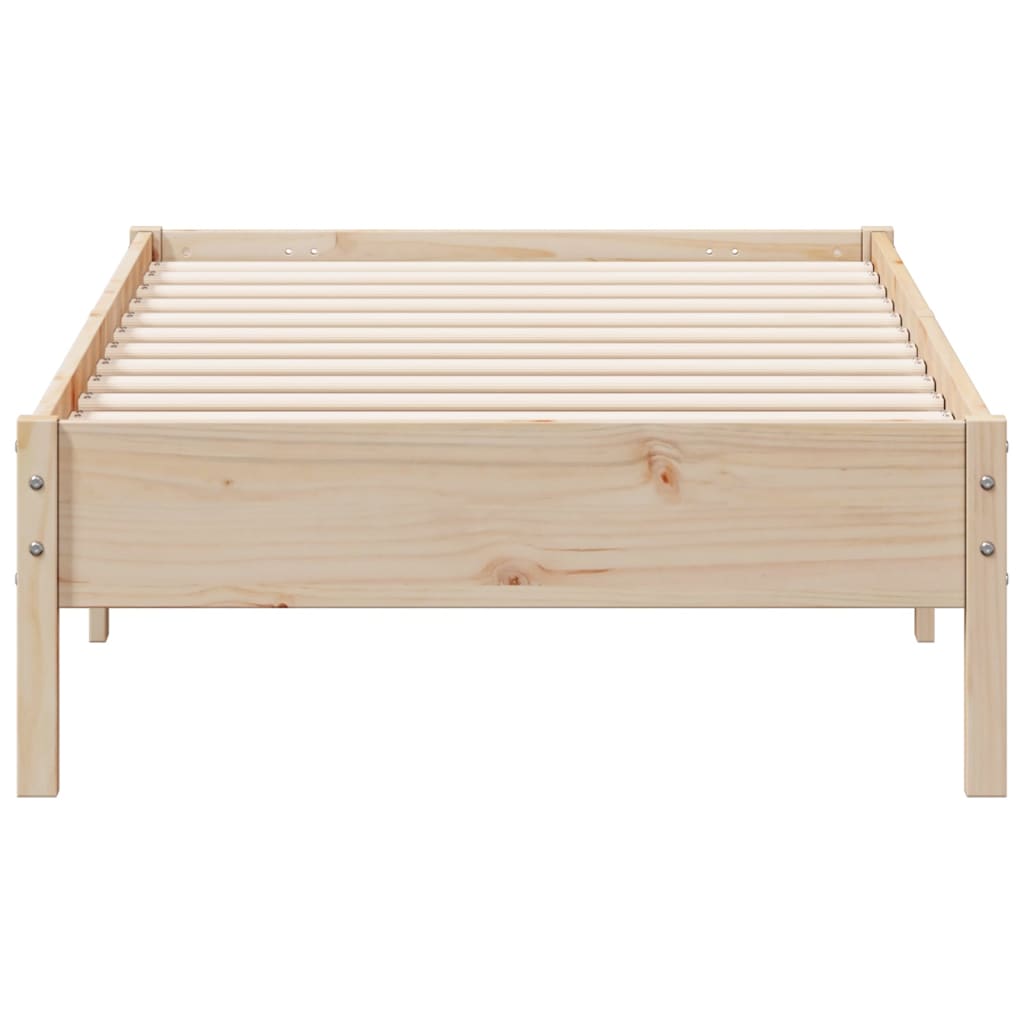 vidaXL Rama łóżka bez materaca, 75x190 cm, lite drewno sosnowe
