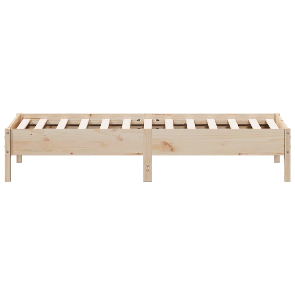 vidaXL Rama łóżka bez materaca, 75x190 cm, lite drewno sosnowe
