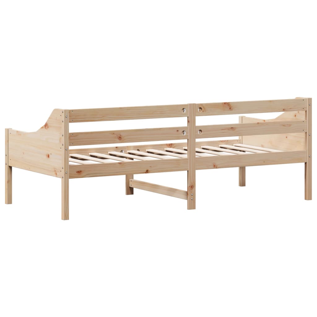 vidaXL Łóżko dzienne bez materaca, 90x200 cm, lite drewno sosnowe