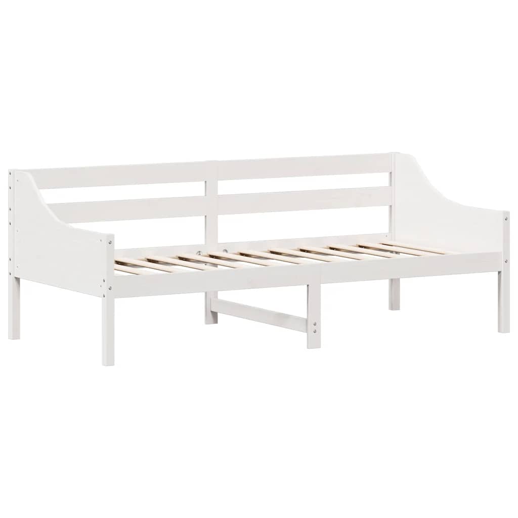 vidaXL Łóżko dzienne bez materaca, białe, 90x200 cm, drewno sosnowe