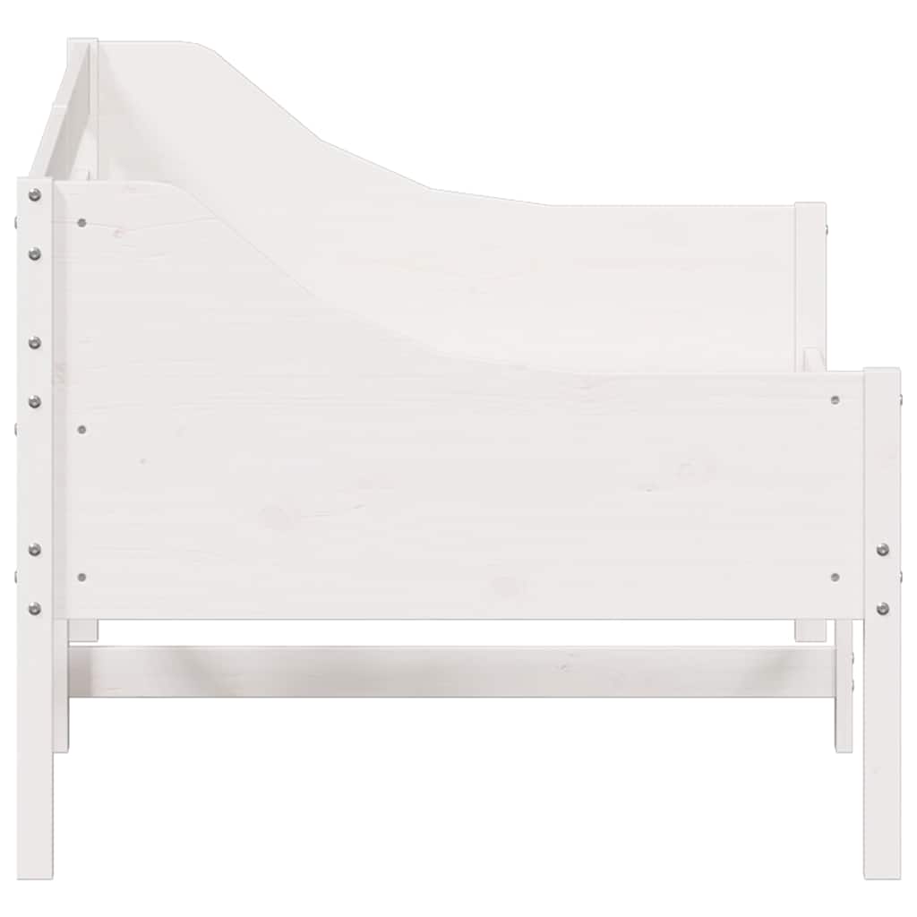 vidaXL Łóżko dzienne bez materaca, białe, 90x200 cm, drewno sosnowe