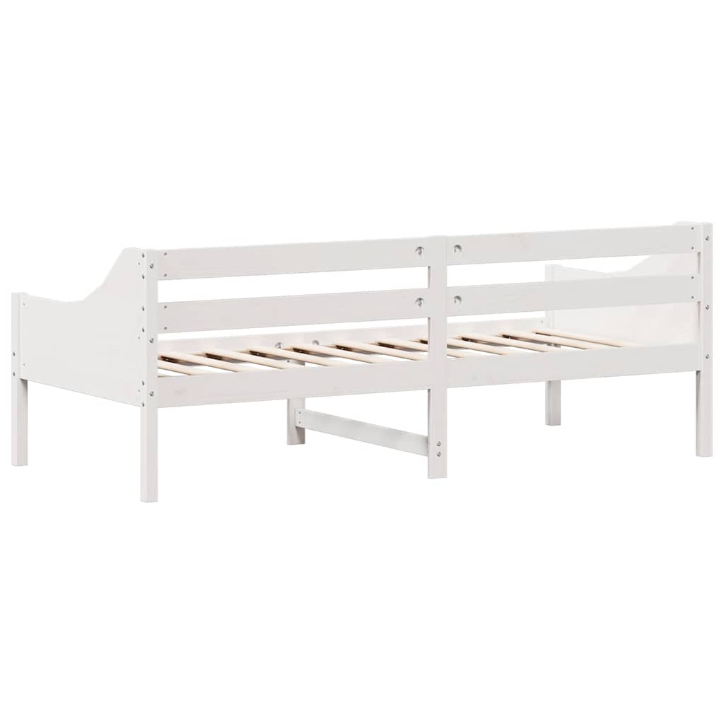 vidaXL Łóżko dzienne bez materaca, białe, 90x200 cm, drewno sosnowe