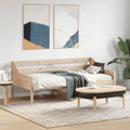 vidaXL Łóżko dzienne bez materaca, 90x190 cm, lite drewno sosnowe