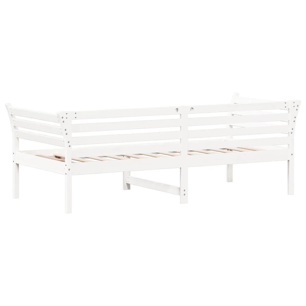 vidaXL Łóżko dzienne bez materaca, białe, 90x200 cm, drewno sosnowe