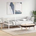 vidaXL Łóżko dzienne bez materaca białe 100x200 cm lite drewno sosnowe