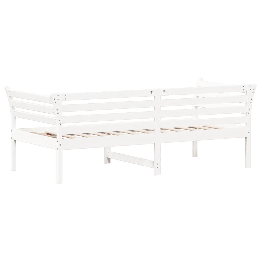 vidaXL Łóżko dzienne bez materaca, białe, 90x190 cm, drewno sosnowe