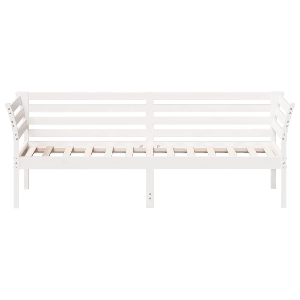 vidaXL Łóżko dzienne bez materaca białe 75x190 cm lite drewno sosnowe