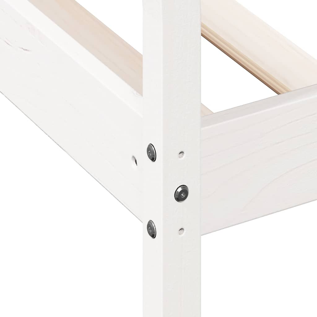vidaXL Łóżko dzienne bez materaca białe 75x190 cm lite drewno sosnowe