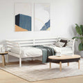 vidaXL Łóżko dzienne bez materaca białe 75x190 cm lite drewno sosnowe