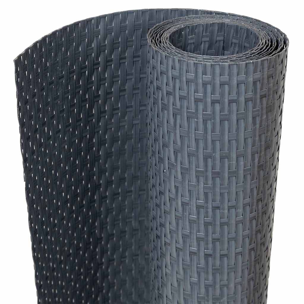 vidaXL Parawan balkonowy, antracytowy, 300x80 cm, polirattan