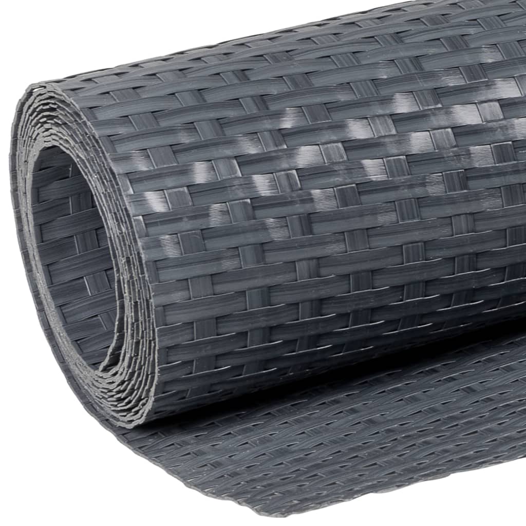 vidaXL Parawan balkonowy, antracytowy, 300x80 cm, polirattan