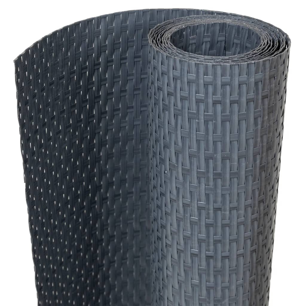 vidaXL Parawan balkonowy, antracytowy, 400x80 cm, polirattan