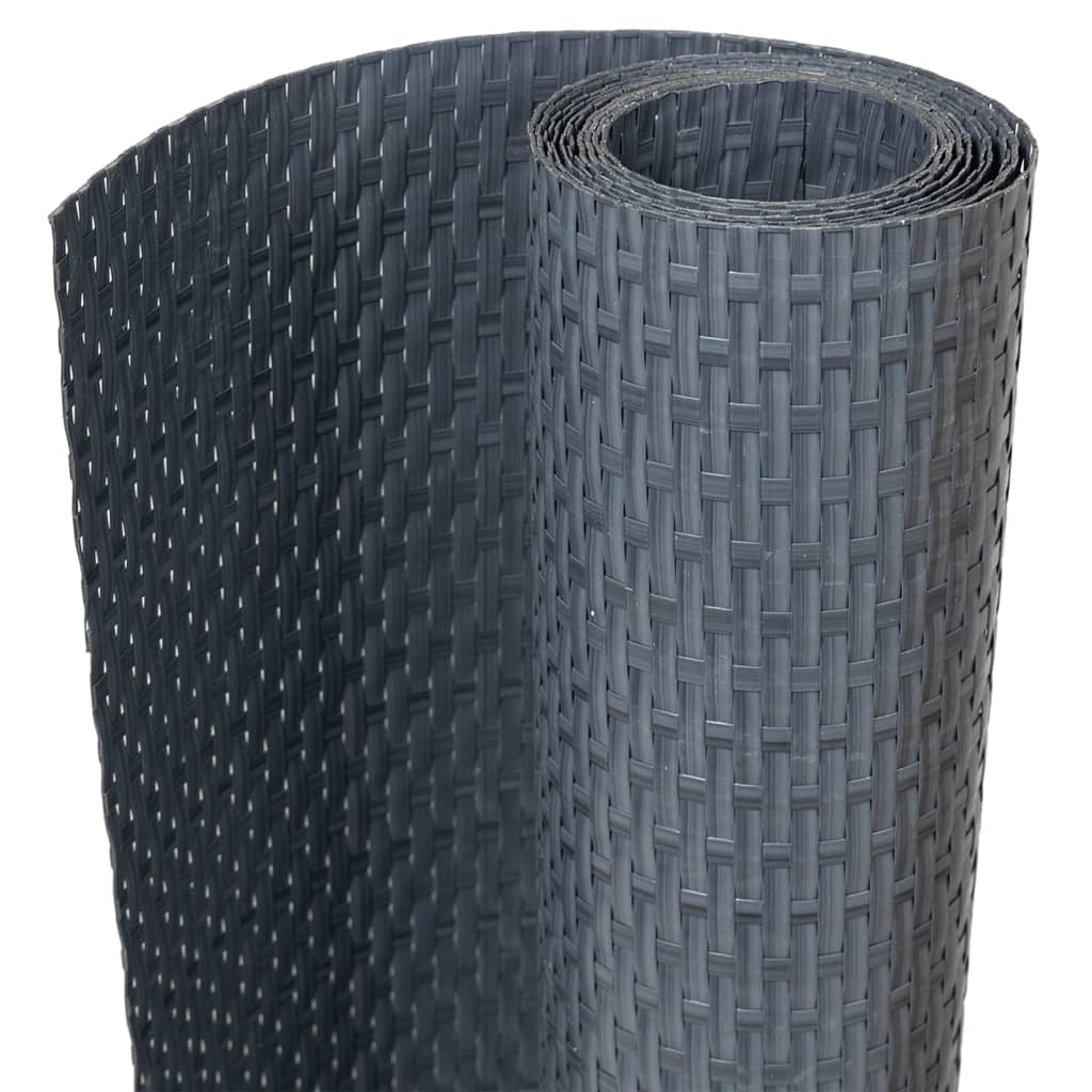 vidaXL Parawan balkonowy, antracytowy, 400x100 cm, polirattan