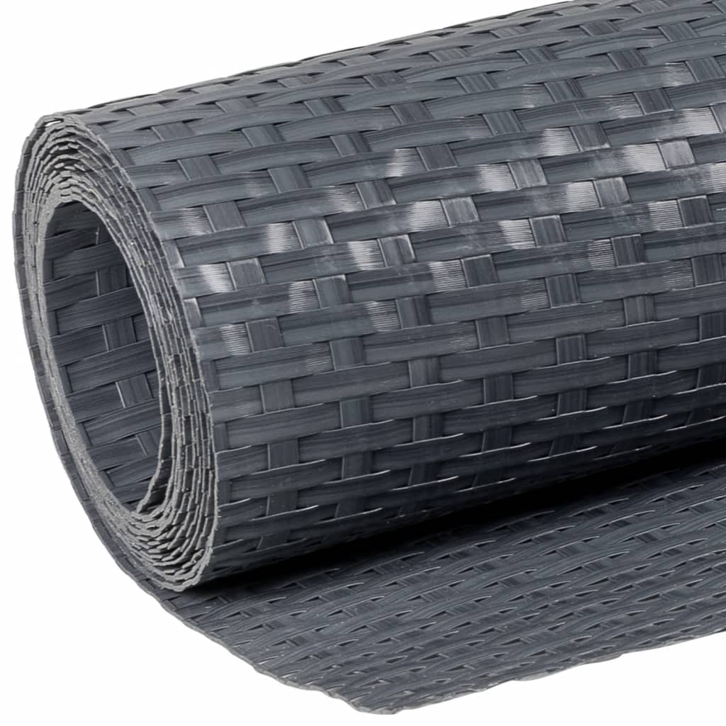 vidaXL Parawan balkonowy, antracytowy, 500x90 cm, polirattan