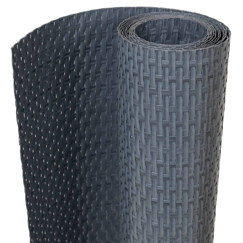 vidaXL Parawan balkonowy, antracytowy, 1000x90 cm, polirattan