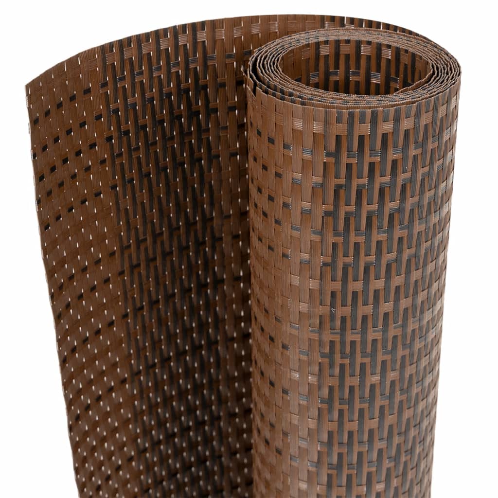 vidaXL Parawan balkonowy, brązowo-czarny, 400x80 cm, polirattan