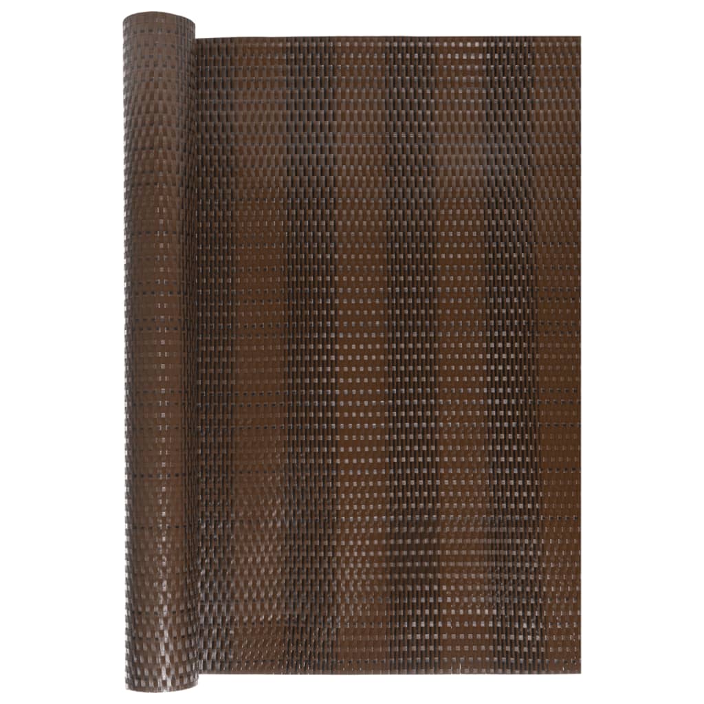 vidaXL Parawan balkonowy, brązowo-czarny, 400x80 cm, polirattan