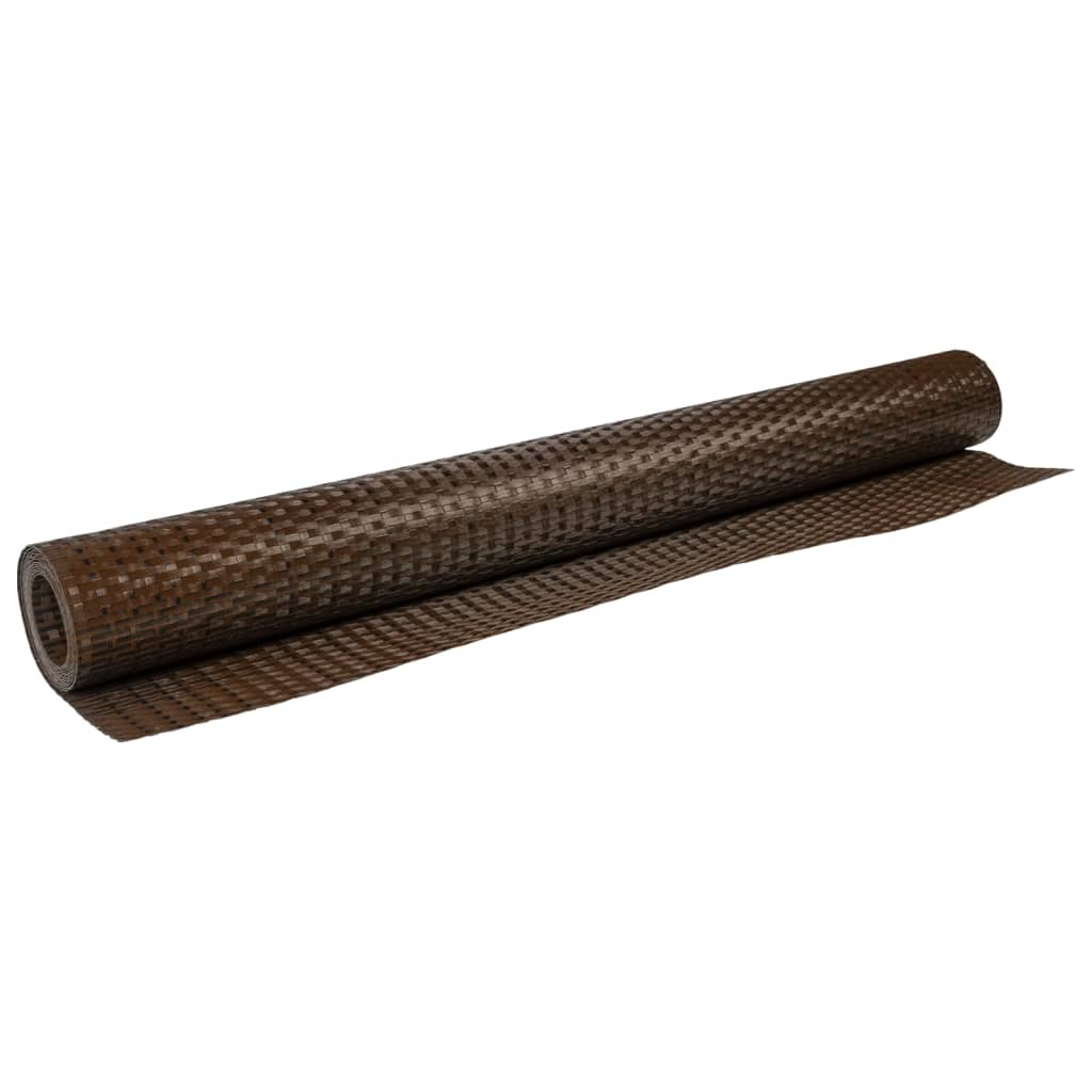 vidaXL Parawan balkonowy, brązowo-czarny, 400x80 cm, polirattan