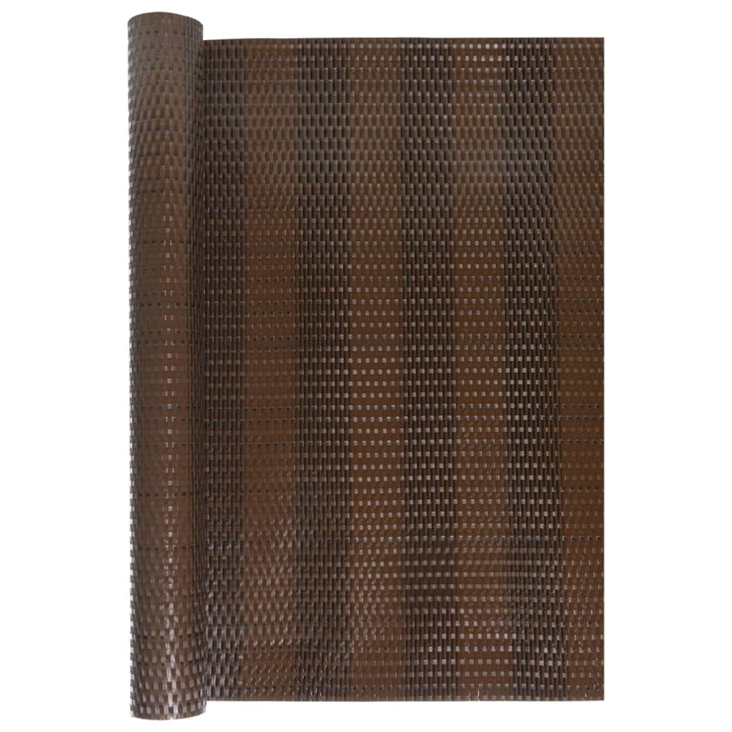 vidaXL Parawan balkonowy, brązowo-czarny, 400x100 cm, polirattan