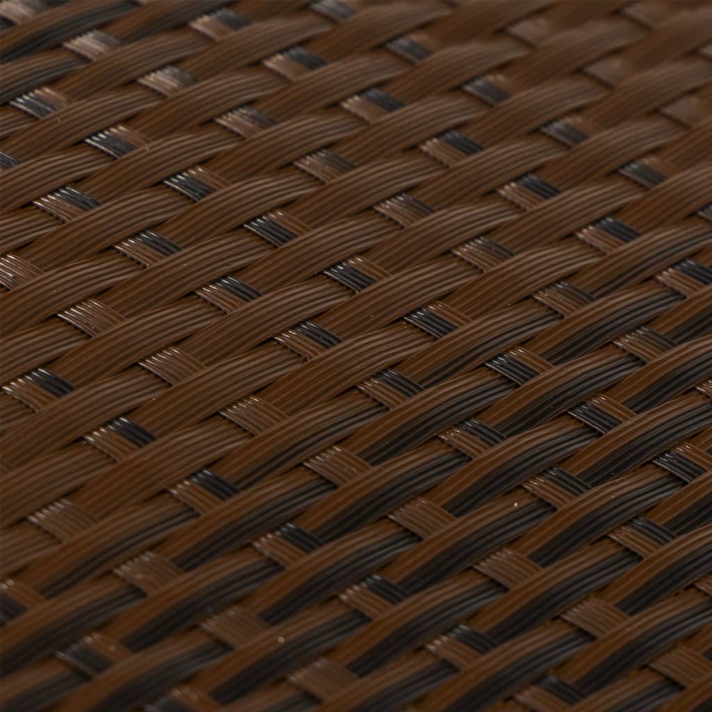 vidaXL Parawan balkonowy, brązowo-czarny, 400x100 cm, polirattan