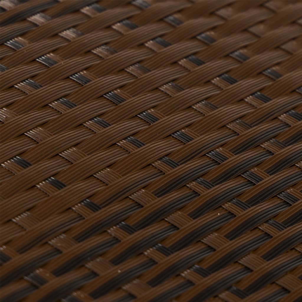 vidaXL Parawan balkonowy, brązowo-czarny, 1000x90 cm, polirattan