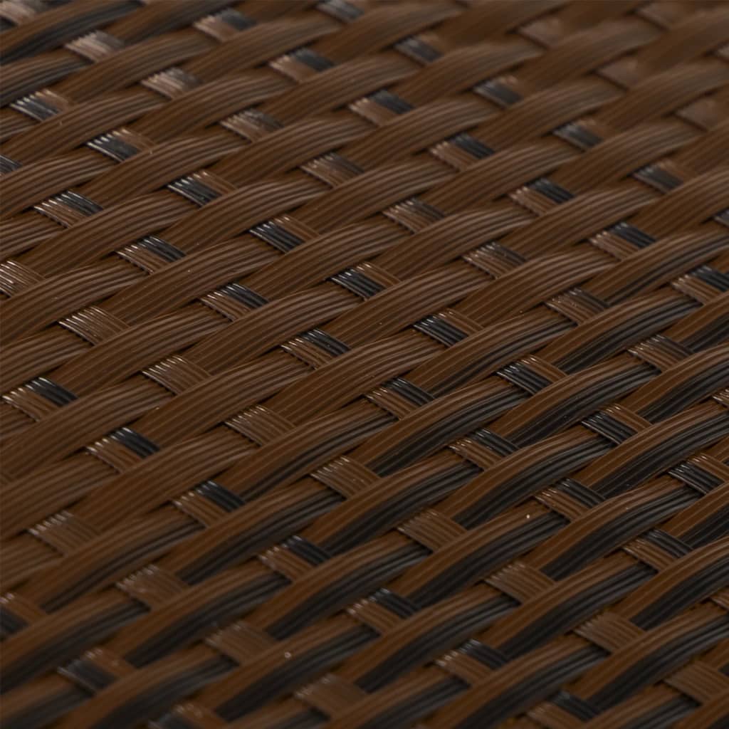 vidaXL Parawan balkonowy, brązowo-czarny, 1000x100 cm, polirattan