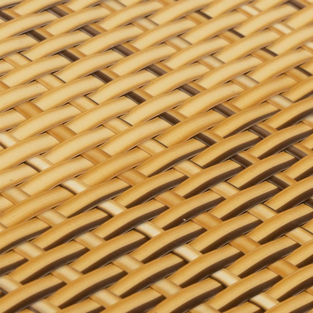 vidaXL Parawan balkonowy, jasnobrązowy, 400x80 cm, polirattan