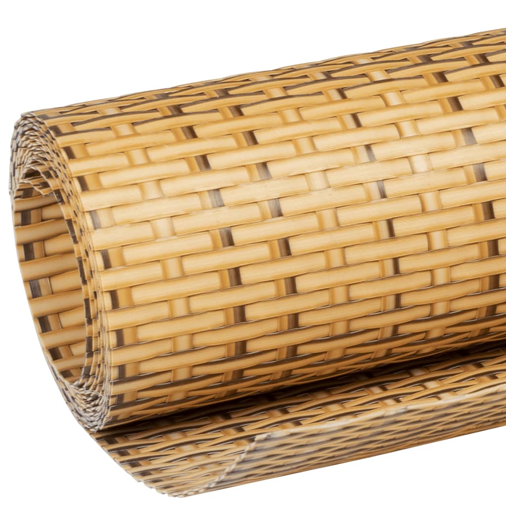 vidaXL Parawan balkonowy, jasnobrązowy, 400x80 cm, polirattan