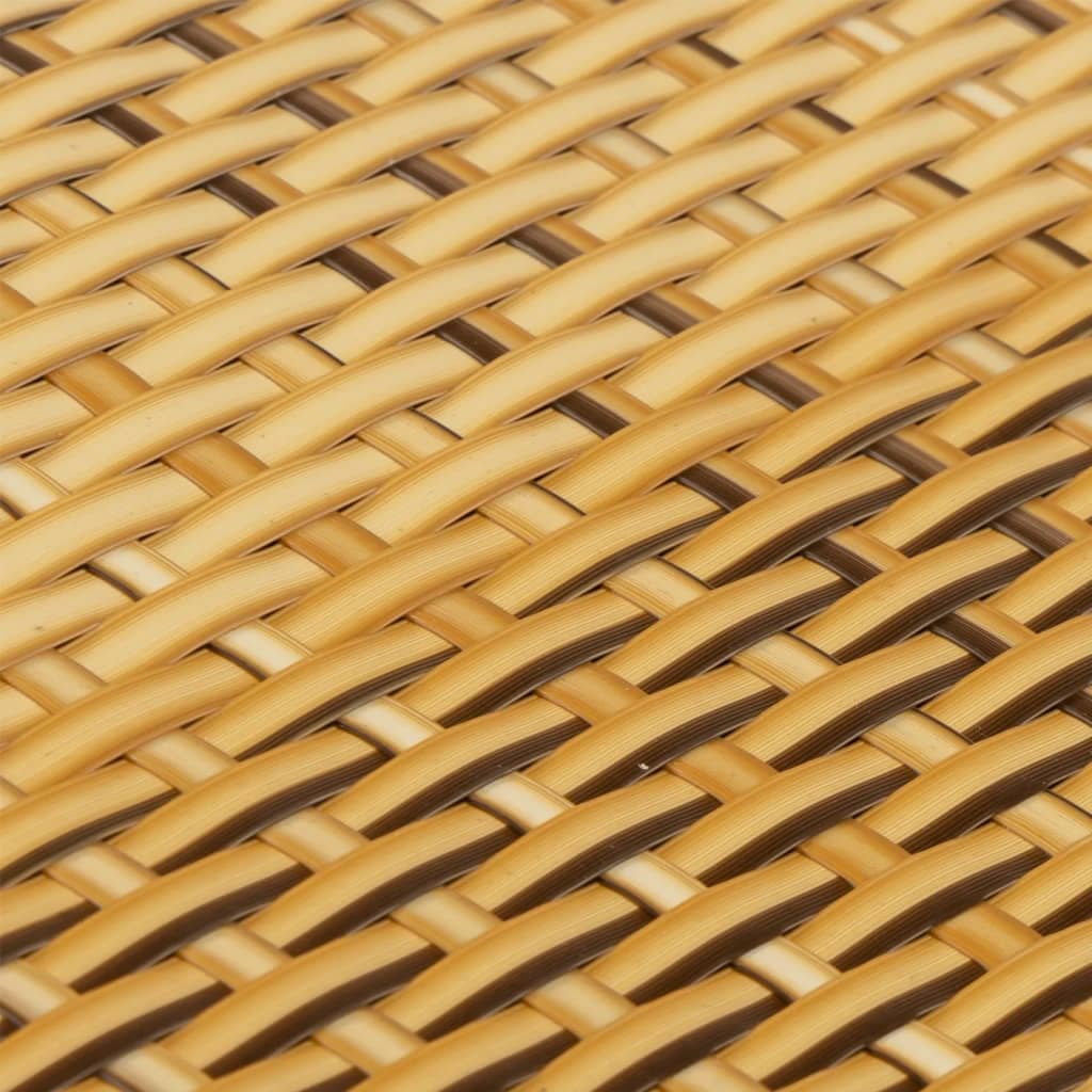 vidaXL Parawan balkonowy, jasnobrązowy, 400x90 cm, polirattan